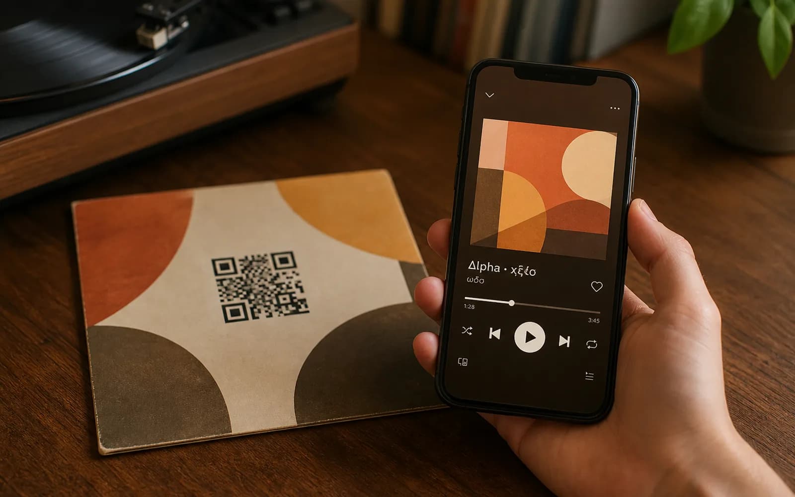 Phone opening a donate page after scanning a printed donation QR code.