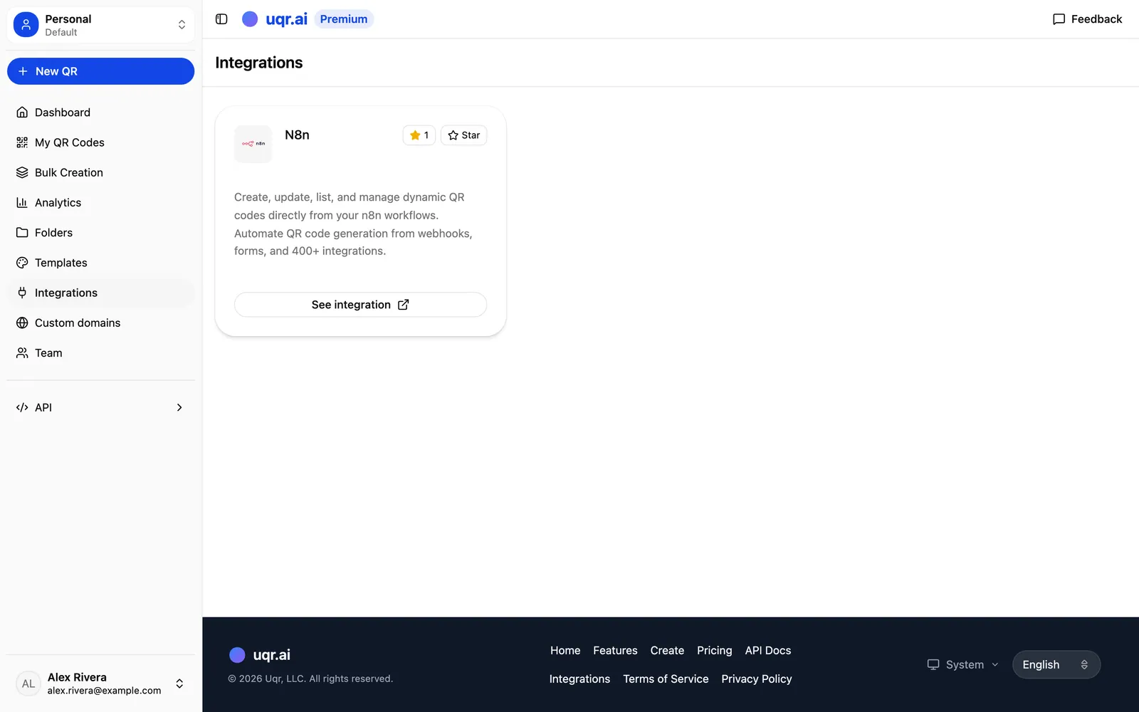 uqr.ai integrations with Zapier, n8n and more